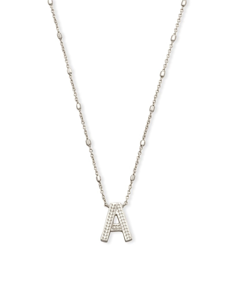 Letter A Pendant Necklace in Silver | Kendra Scott | Kendra Scott