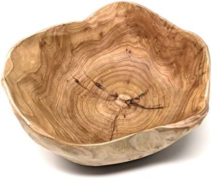 THY COLLECTIBLES Wooden Bowl Handmade Storage Natural Root Wood Crafts Bowl Fruit Salad Serving Bowl | Amazon (US)