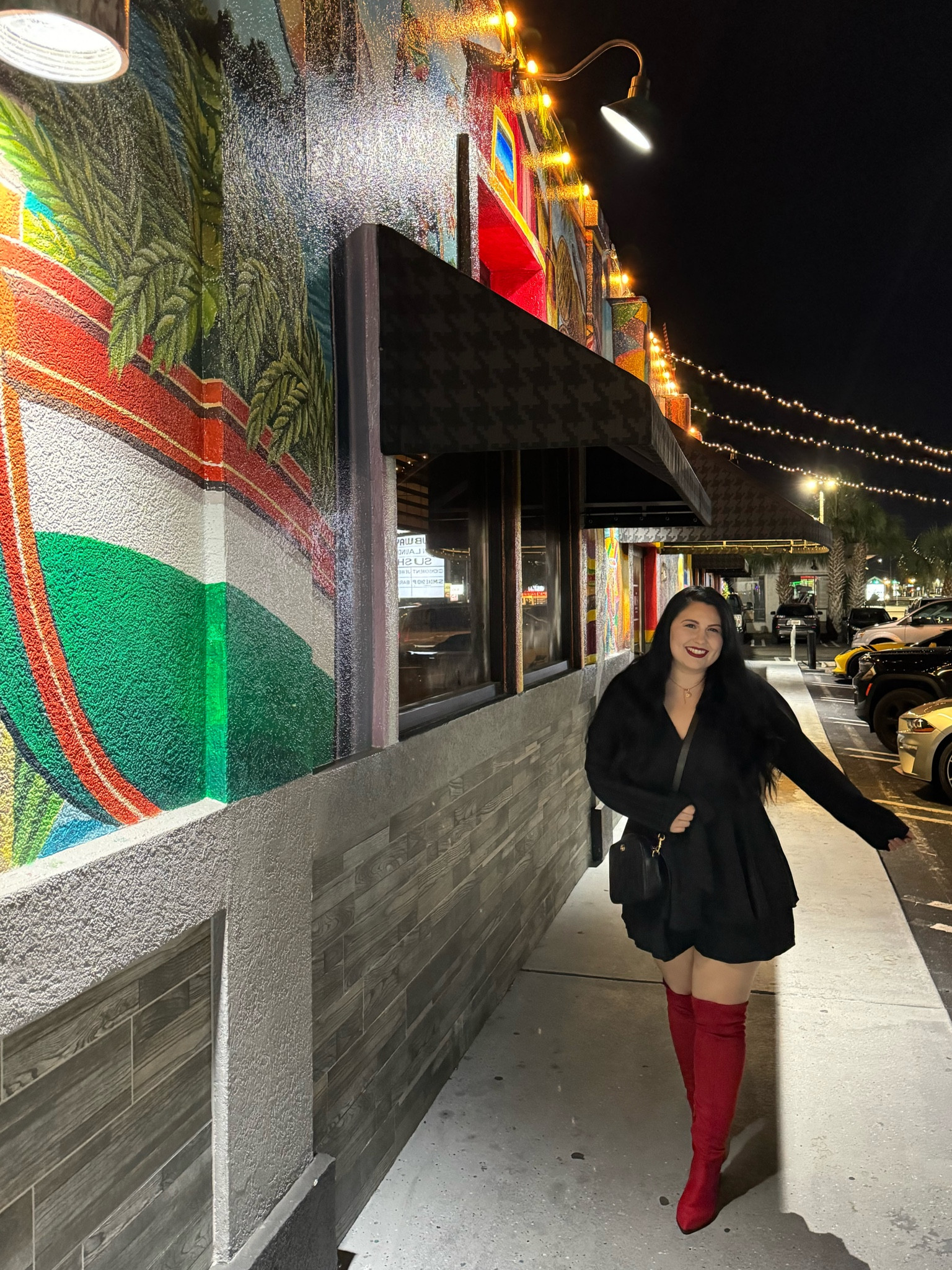 One piece black romper
Red over the knee boots


#LTKFindsUnder50 #LTKStyleTip #LTKMidsize
