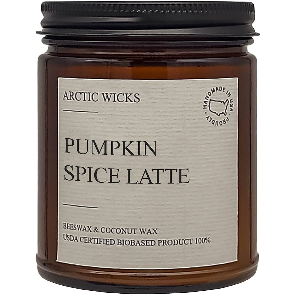Arctic Wicks Handmade Pumpkin Spice Latte Candle - Natural Coconut Beeswax, Clean Burn, USDA Cert... | Amazon (US)