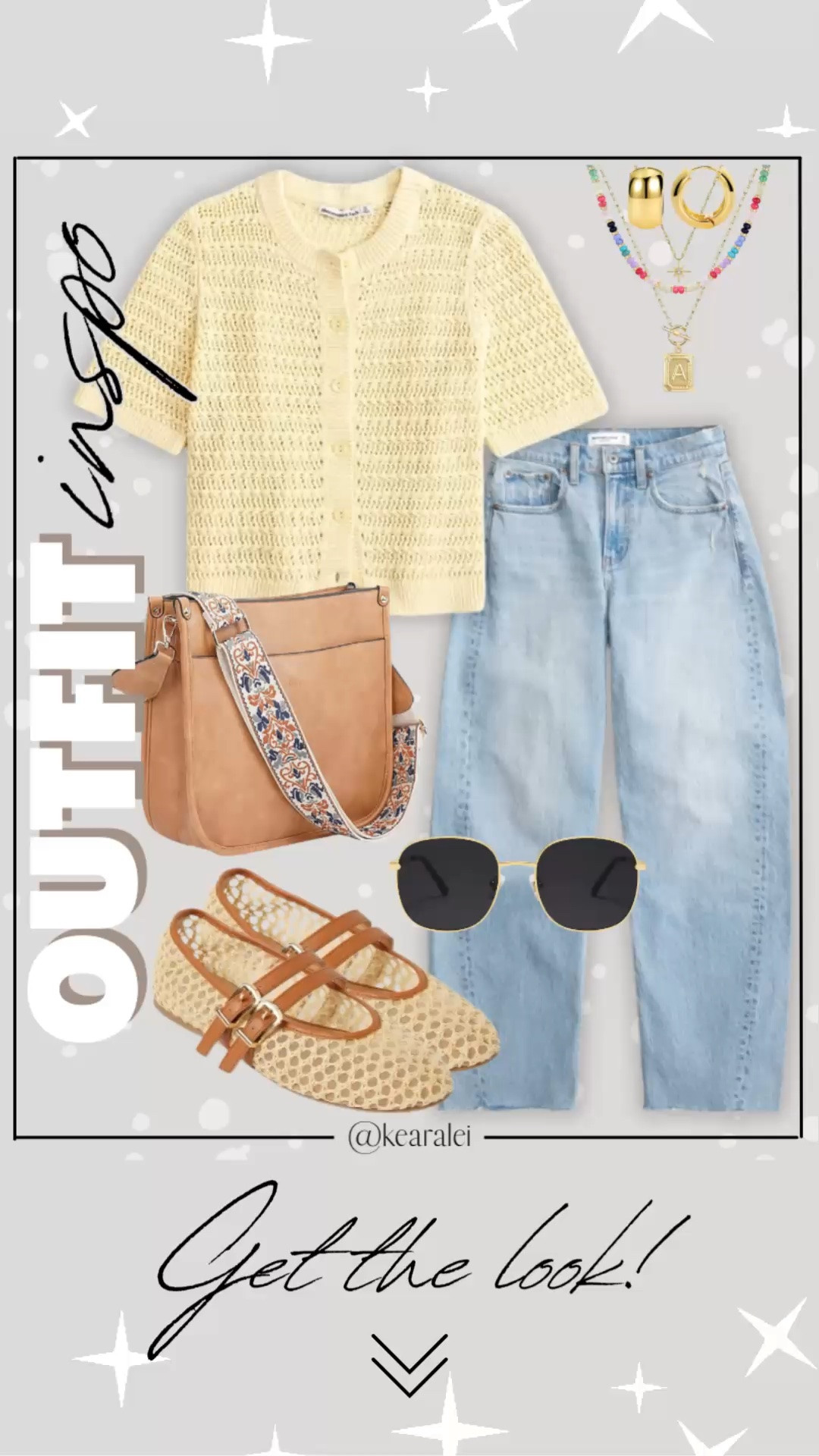 Spring outfits 2026 butter yellow crochet short sleeve sweater cardigan Abercrombie and fitch outfit Free People inspired outfit looks for less Amazon fashion affordable outfits yellow fuzzy short sleeve sweater knit vest cardigan shirt knit top with wide leg light wash barrel jeans barrel leg denim woven leather Mary Jane buckle flats target shoes tan cognac leather crossbody purse bag with woven strap boho outfit casual mom outfit momiform business casual teacher outfit teaching workwear office work wear outfits || #freepeople #boho #amazon #abercrombie #target #fashion #spring #teacher
.
.
deals sales sale alert Amazon fashion, teacher outfits, business casual, casual outfits, neutrals, street style, Midi skirt, Maxi Dress, Swimsuit, Bikini, Travel, skinny Jeans, Puffer Jackets, Concert Outfits, Cocktail Dresses, Sweater dress, Sweaters, cardigans Fleece Pullovers, hoodies, button-downs, Oversized Sweatshirts, Jeans, High Waisted Leggings, dresses, joggers, fall Fashion, winter fashion, leather jacket, Sherpa jackets, Deals, shacket, Plaid Shirt Jackets, apple watch bands, lounge set, Date Night Outfits, Vacation outfits, Mom jeans, shorts, sunglasses, Disney outfits, Romper, jumpsuit, Airport outfits, biker shorts, Weekender bag, plus size fashion, Stanley cup tumbler, boots booties tall over the knee, ankle boots, Chelsea boots, combat boots, pointed toe, chunky sole, heel, high heels, mules, clogs, sneakers, slip on shoes, Nike, adidas, vans, dr. marten’s, ugg slippers, golden goose, sandals, high heels, loafers, Birkenstocks, Steve Madden Target, Abercrombie and fitch, Nordstrom

#LTKootd #LTKSaleAlert #LTKSeasonal