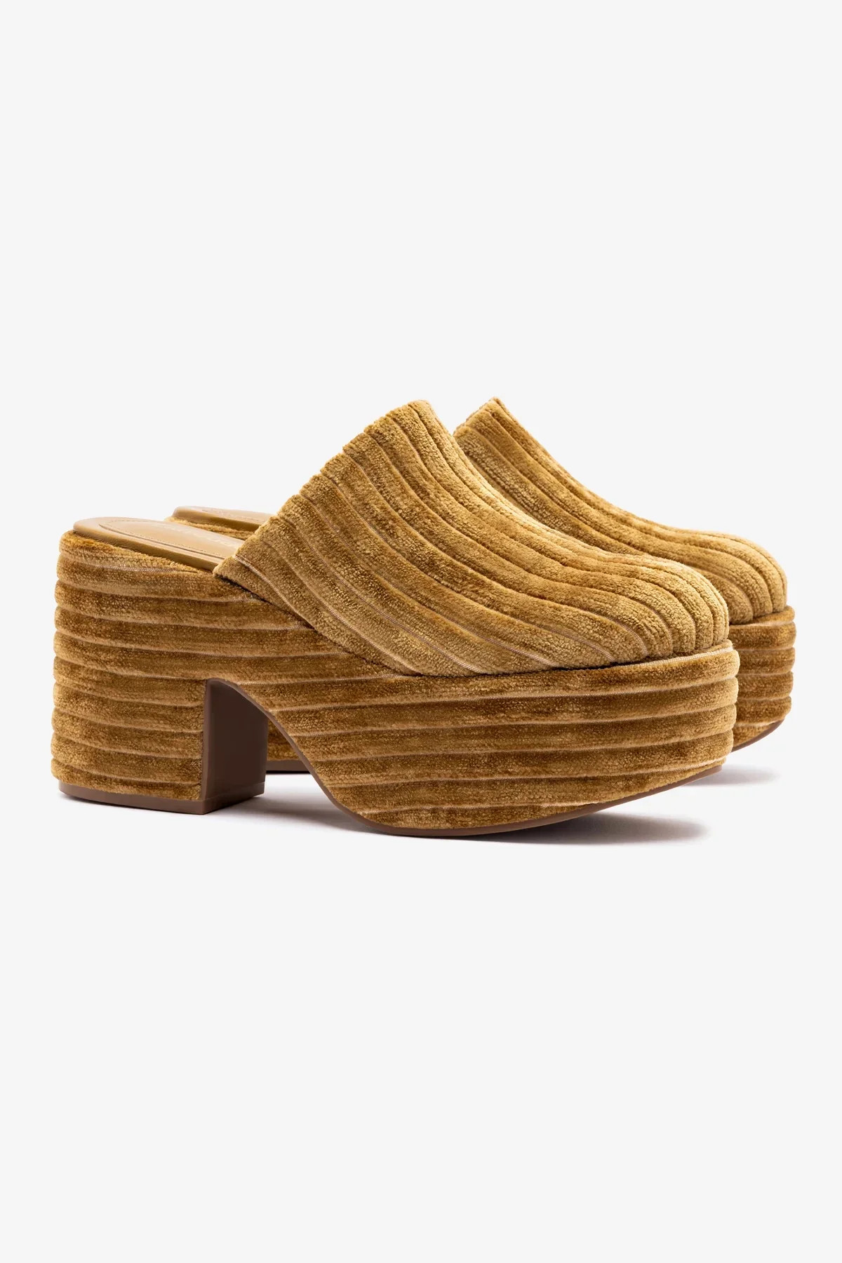Miso Platform Clog In Latte Velvet | Larroude