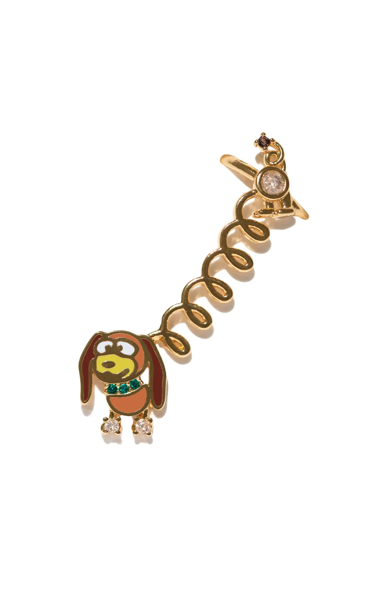 x Disney® Pixar Toy Story Slink Dog Single Stud & Cuff Earring | Nordstrom