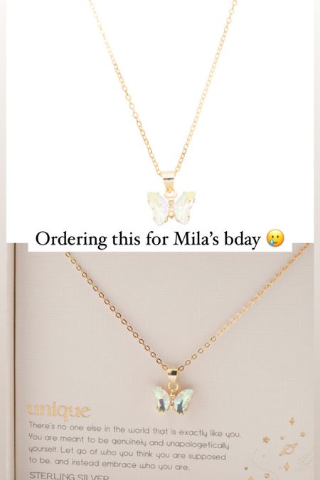 Ordering this butterfly necklace for Mila’s 5th birthday… the words on the box made me tear up 🥺 

#LTKHoliday #LTKkids #LTKsalealert