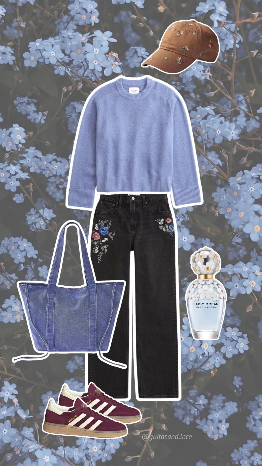 early spring outfits. casual outfits 2026. floral jeans. blue sweater. adidas shoes. 

#LTKdayinmylife #LTKSeasonal #LTKootd