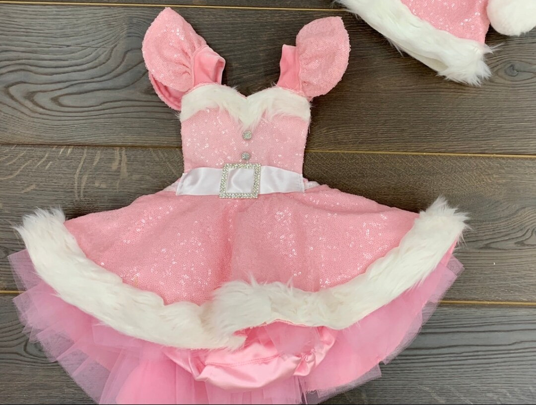 Preorder Pink Sparkle Santa Romper Sequin Skirt Tutu Dress and Sequins - Etsy | Etsy (US)