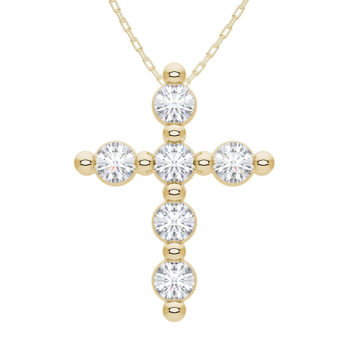 Baby Charlie Cloud® Floating Diamond Cross Necklace 0.46 ctw | RW Fine Jewelry