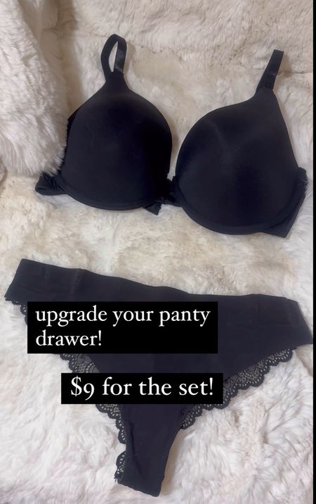 I have this set in black and beige. You can’t go wrong with $3 panties and a $6 bra!

xoxo
Elizabeth 

#LTKfindsunder50 #LTKstyletip #LTKover40