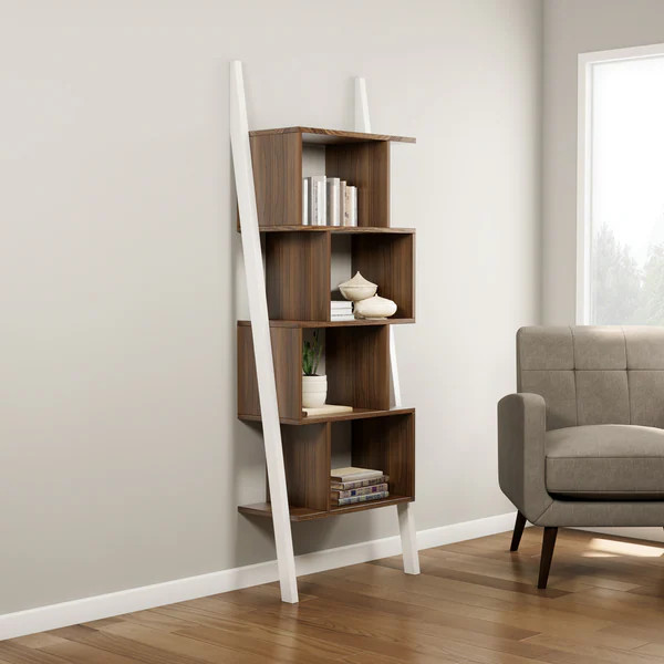 Carson Carrington Lena 5-shelf Two-tone Bookshelf Display Stand | Bed Bath & Beyond