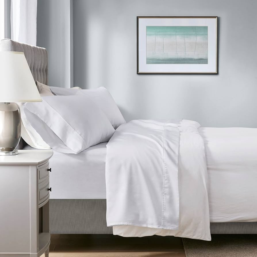 Beautyrest 1000 Thread Count, Solid Color Sheet Set, Elastic Deep Pocket, All Season, Breathable,... | Amazon (US)