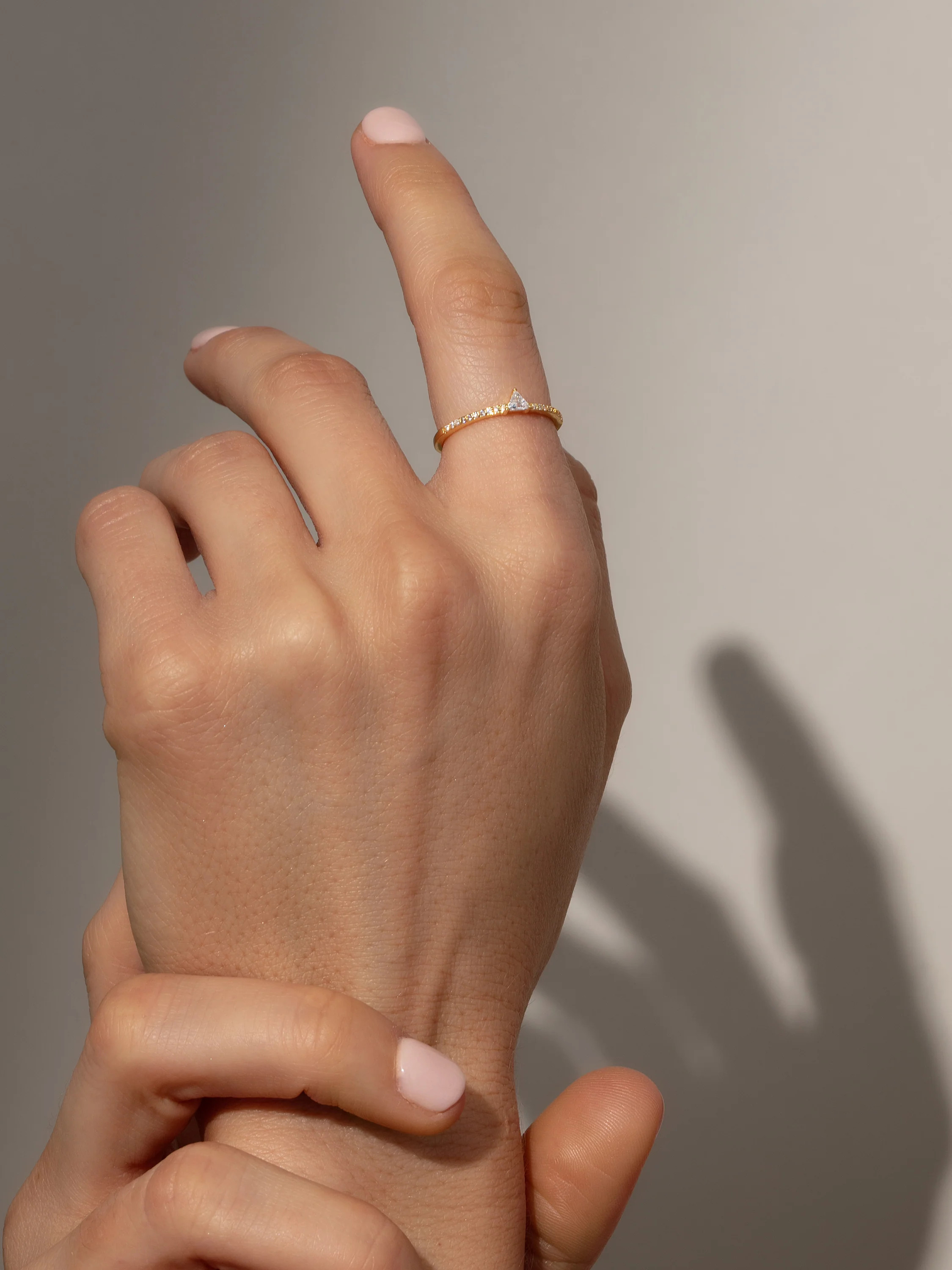 Three Points Simple Triangle Ring in Gold | Uncommon James | Uncommon James