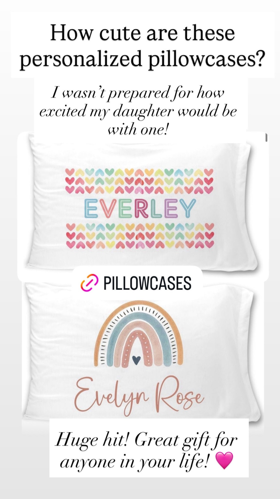 Cute personalized pillowcases for people! 

#LTKGiftGuide
