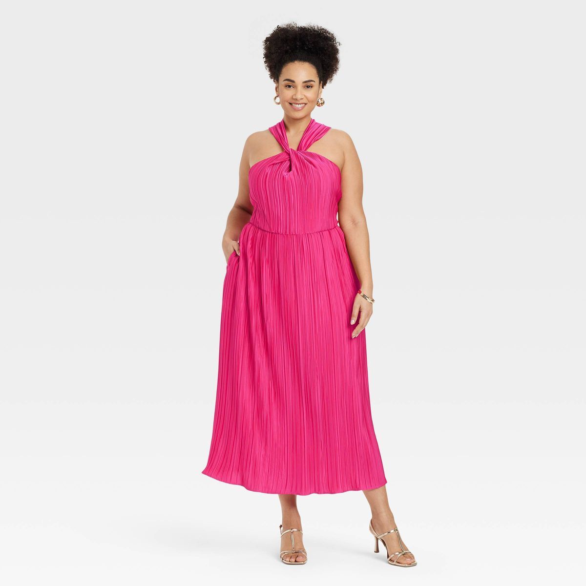 Women's Wow Occasion Knotted Midi Dress - A New Day™ | Target