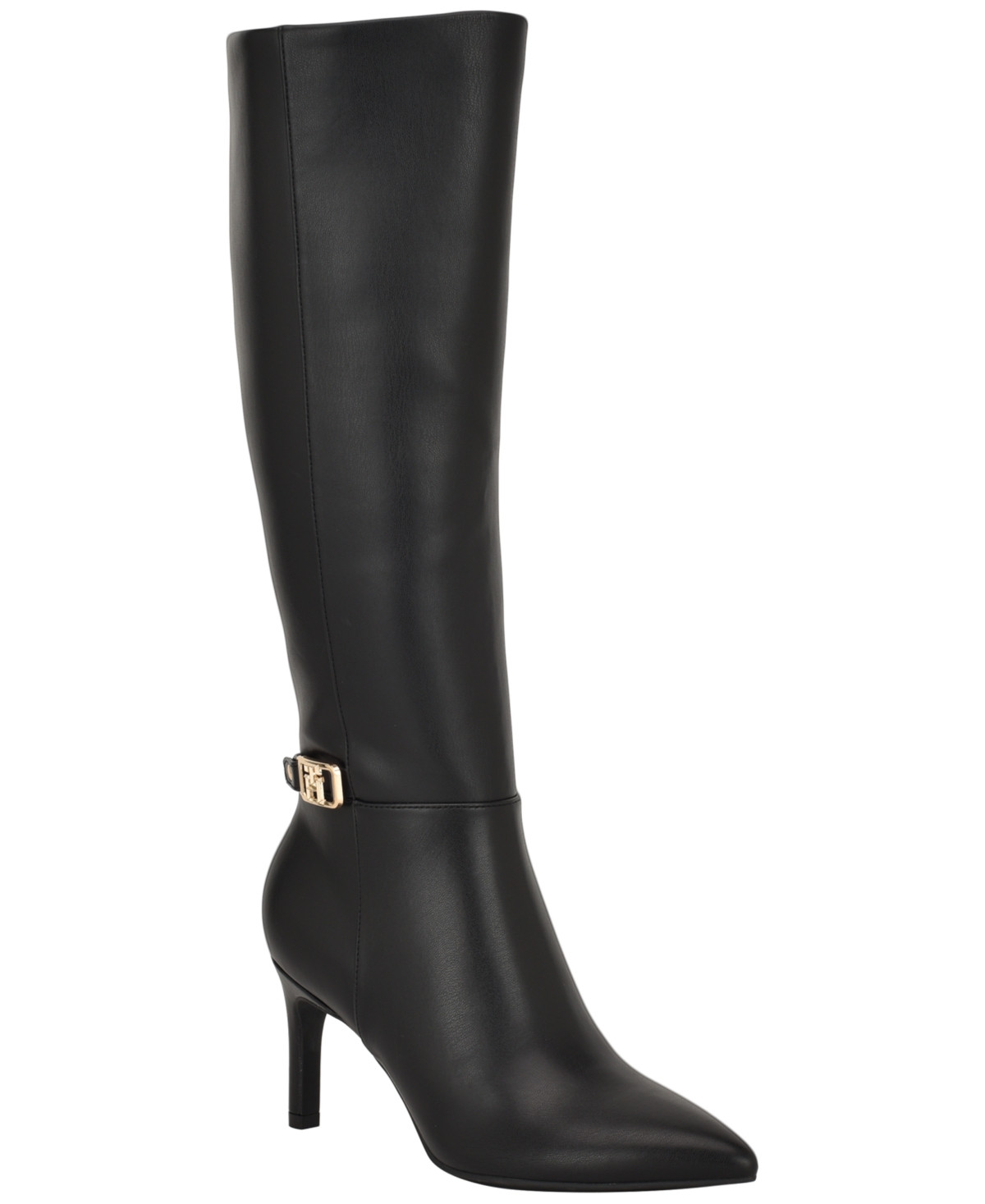 Tommy Hilfiger Women's Janyze Side Zip Pointed Toe Dress Boots - Black | Macy's