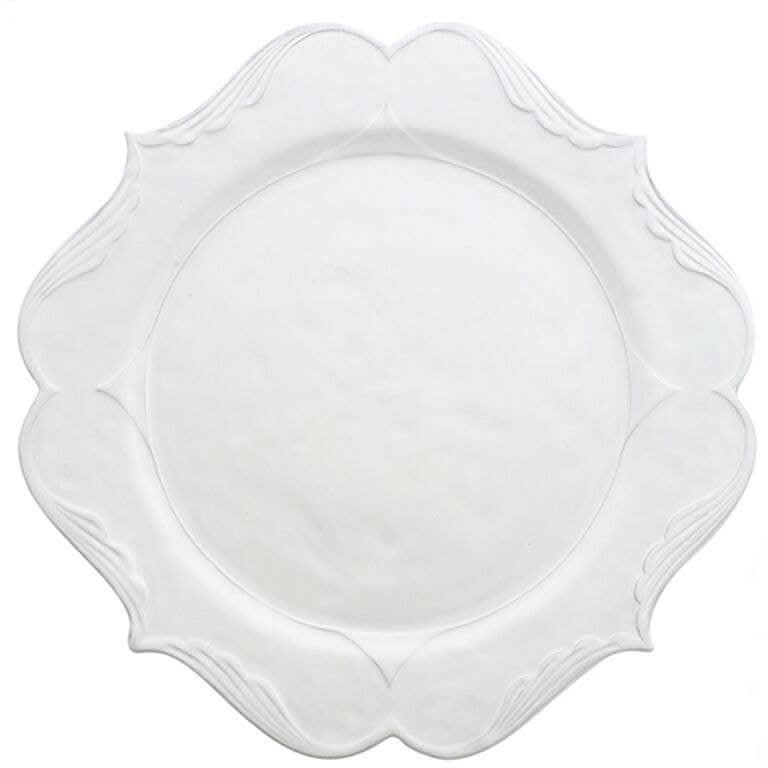 Bella Bianca Filigree Charger | LIV & Company