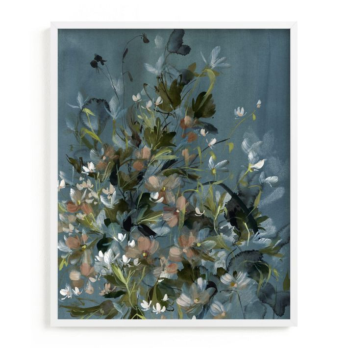 Hydrangeas at Dusk Framed Wall Art by Minted for West Elm | West Elm (US)