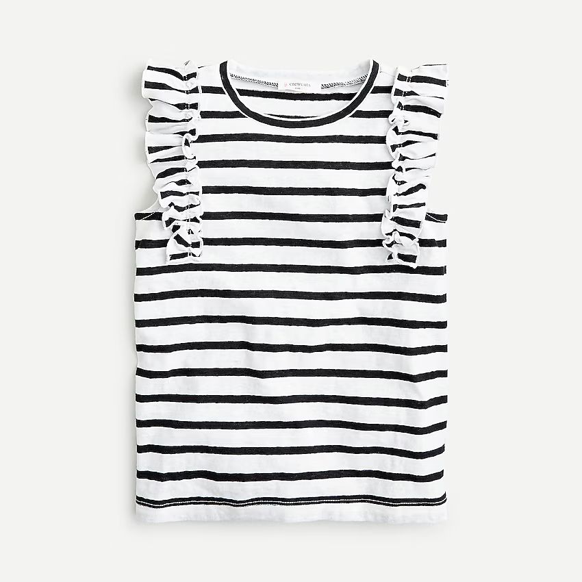 Girls' ruffle-shoulder tank | J.Crew US