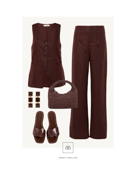 Clearly on a brown kick this summer! 🤎 love this linen vest and pant set

#LTKStyleTip #LTKItBag #LTKShoeCrush