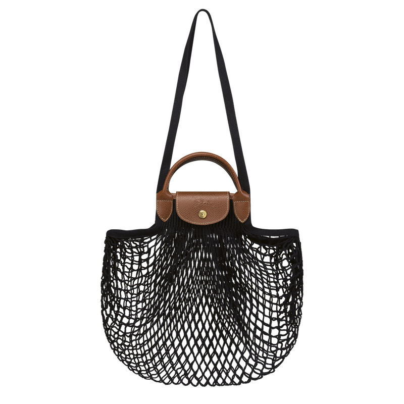 Le Pliage Filet L Mesh bag Black - Canvas | Longchamp US | Longchamp