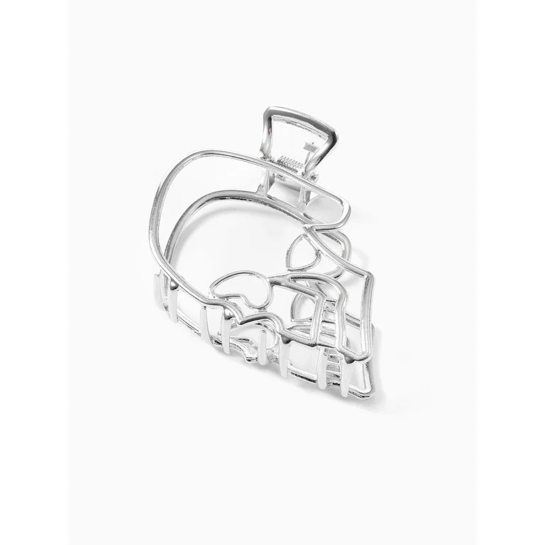 Way to Celebrate Halloween Women's Metal Skull Claw Clip, Silver, 1 Piece | Walmart (US)