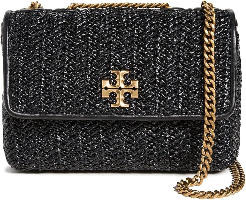 Tory Burch Women's Small Kira Chevron Lacquered Raffia Convertible Shoulder Bag | Amazon (US)