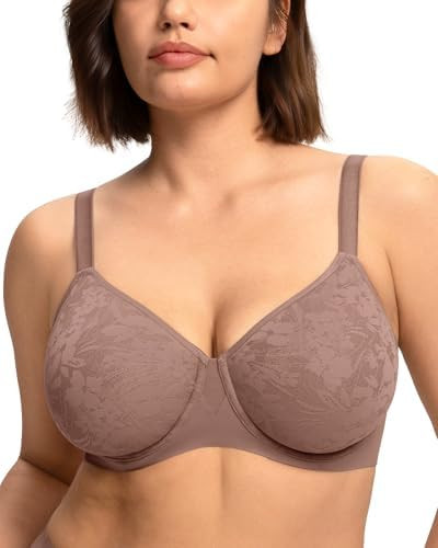 HSIA Minimizer Bra for Women - Full Coverage Seamless Lace Bra Plus Size Underwire Unlined Bra fo... | Amazon (US)