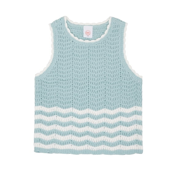 Wonder Nation Girls Crochet Sweater Tank, Sizes 4-18 & Plus | Walmart (US)