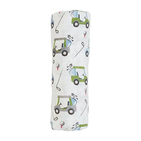 Mud Pie Kids White Golf Swaddle; 47" X 47" | Amazon (US)