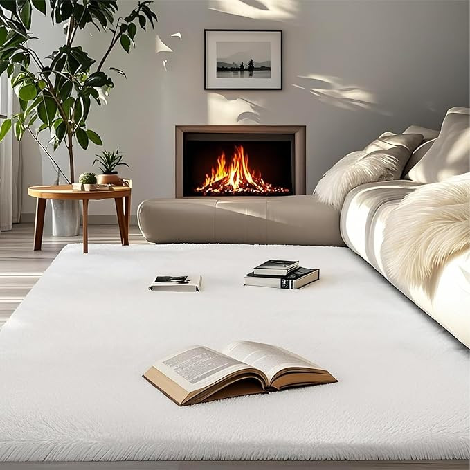 HQAYW Fluffy Area Rug for Living Room 6x9 Feet, Shaggy Rugs for Bedroom Ultra Soft Shag Fur Carpe... | Amazon (US)