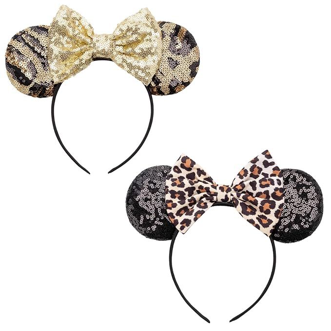 DRESHOW Mouse Ears Bow Headbands Glitter Party Decoration Cosplay Costume for Girls & Women | Amazon (US)