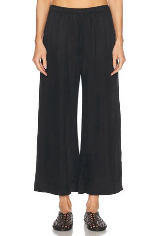 By Malene Birger Mirabella Cropped Pant in Black - Black. Size 38 (also in 34, 36, 40). | FWRD 