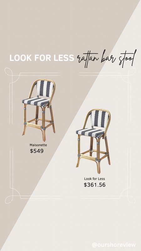 Sometimes when I'm on the hunt for look for less finds, I find the exact same item but for hundreds of dollars less than everywhere else and it's such a score... today is one of those days! These blue and white stripe rattan bar stools are not only adorable but also affordable! 



coastal design, pool house, summer house, lake house 

#LTKstyletip #LTKsalealert #LTKhome