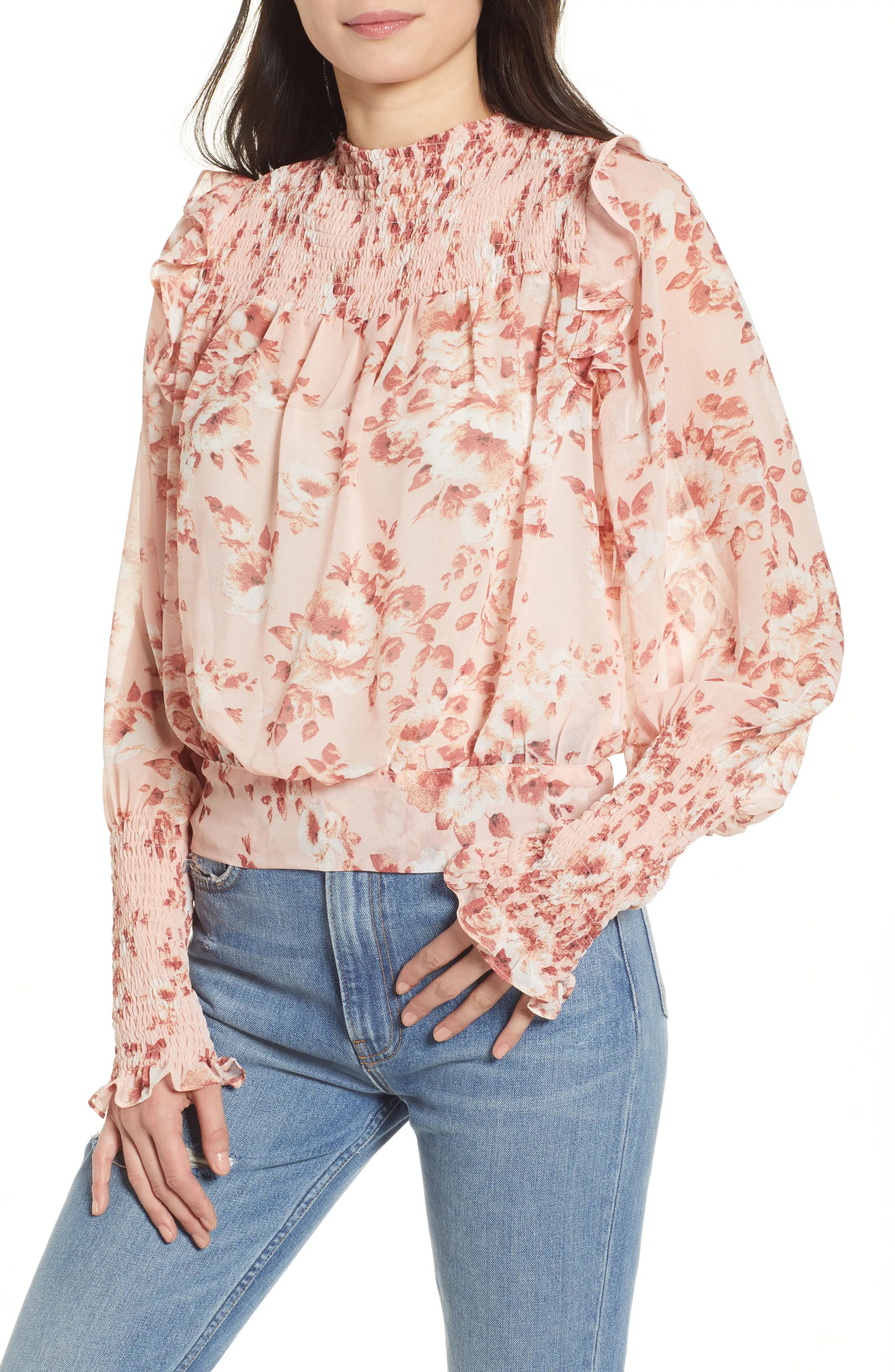 Women's Bardot Remi Smocked Blouse | Nordstrom