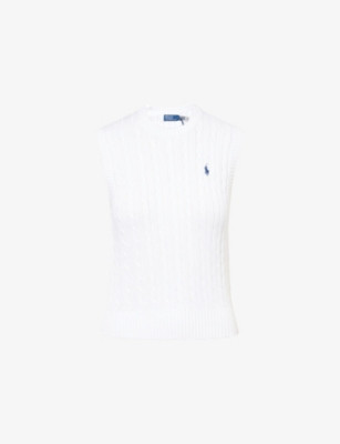 Cable-Knit Sleeveless Cotton Top | Selfridges