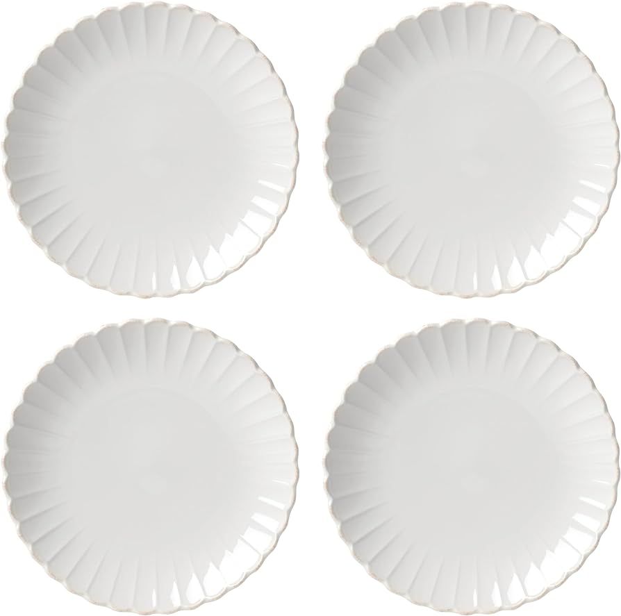 Lenox French Perle Scallop 4-Piece Dinner Plate Set, 7.40 LB | Amazon (US)