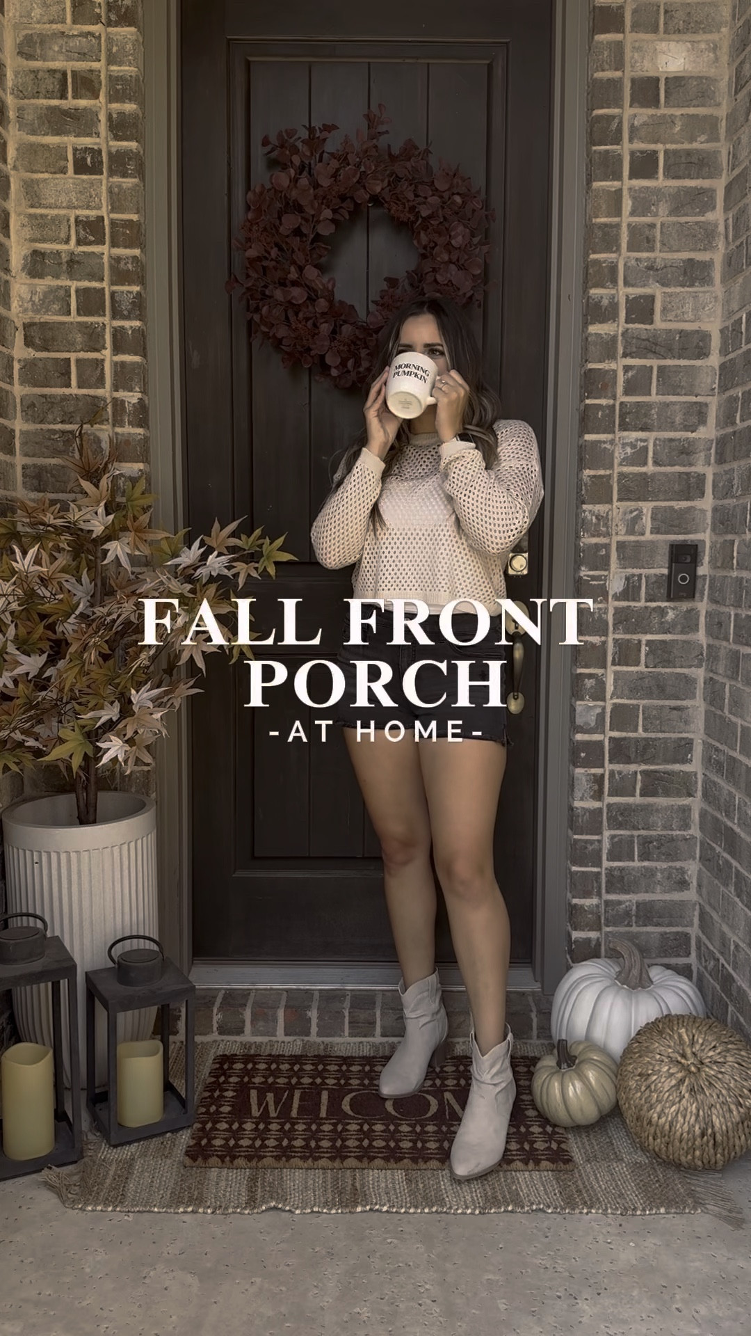 Front porch fall decor. Everything is from at home. The wreath was on clearance but I linked another gorgeous option that looks so similar 

#LTKHome #LTKSeasonal