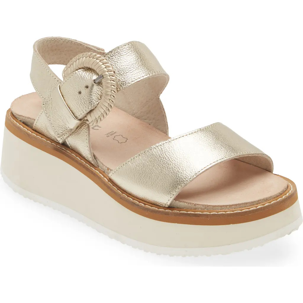 Naot Crepe Platform Sandal in Radiant Gold Leather at Nordstrom Rack, Size 40 | Nordstrom Rack