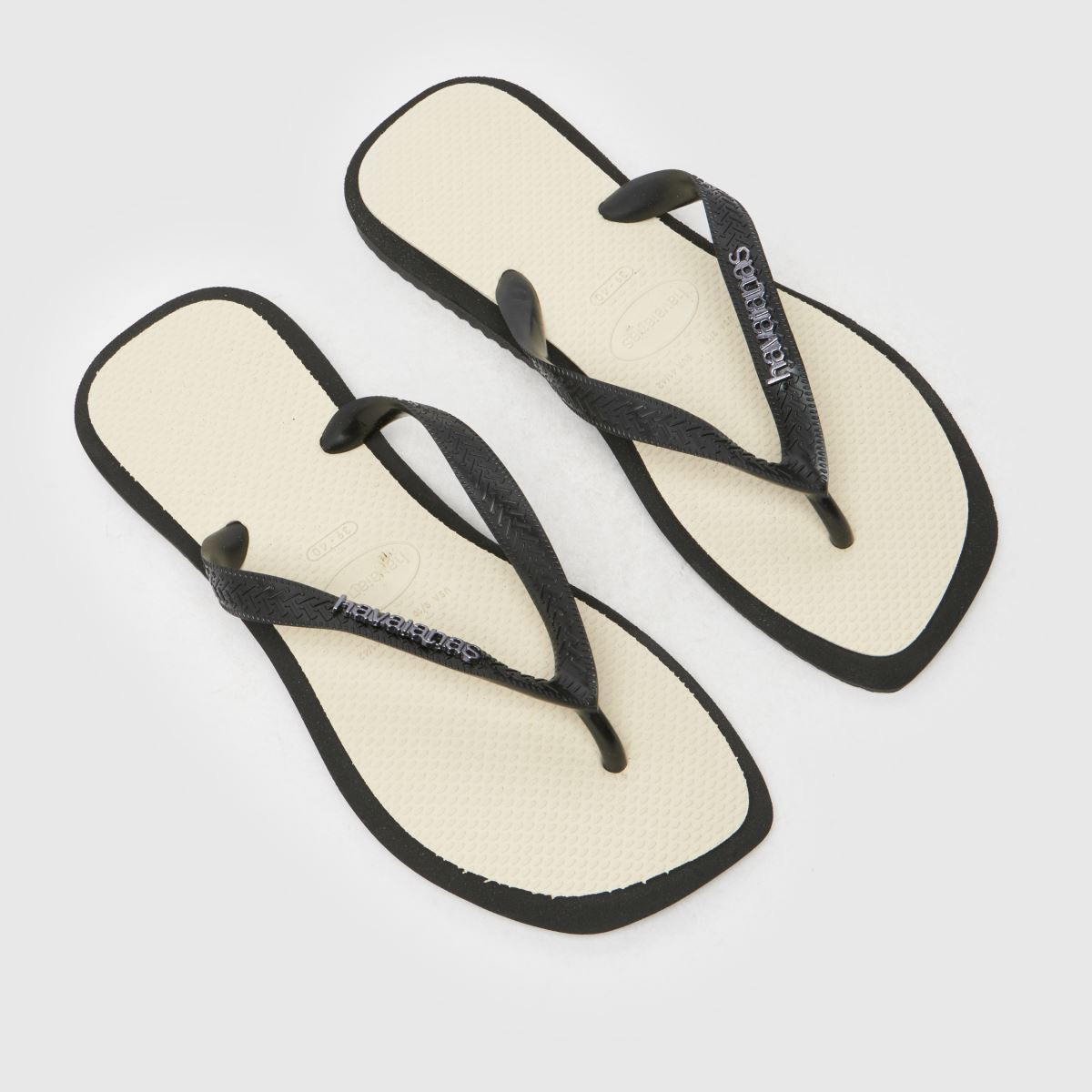 Womens Black Havaianas Top Square Fusion Flip Sandals | schuh | Schuh
