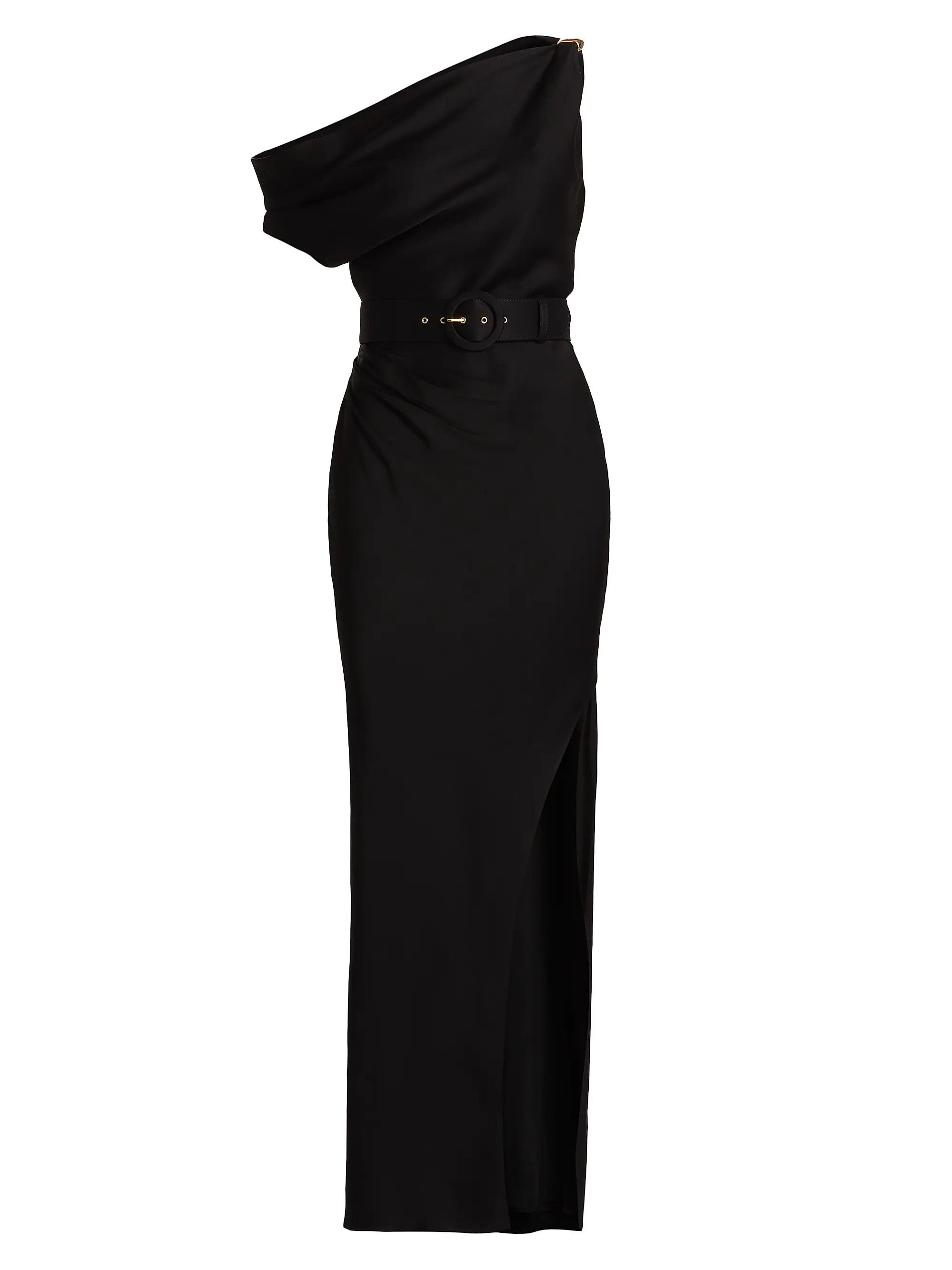 Halle Belted Asymmetric Gown | Saks Fifth Avenue