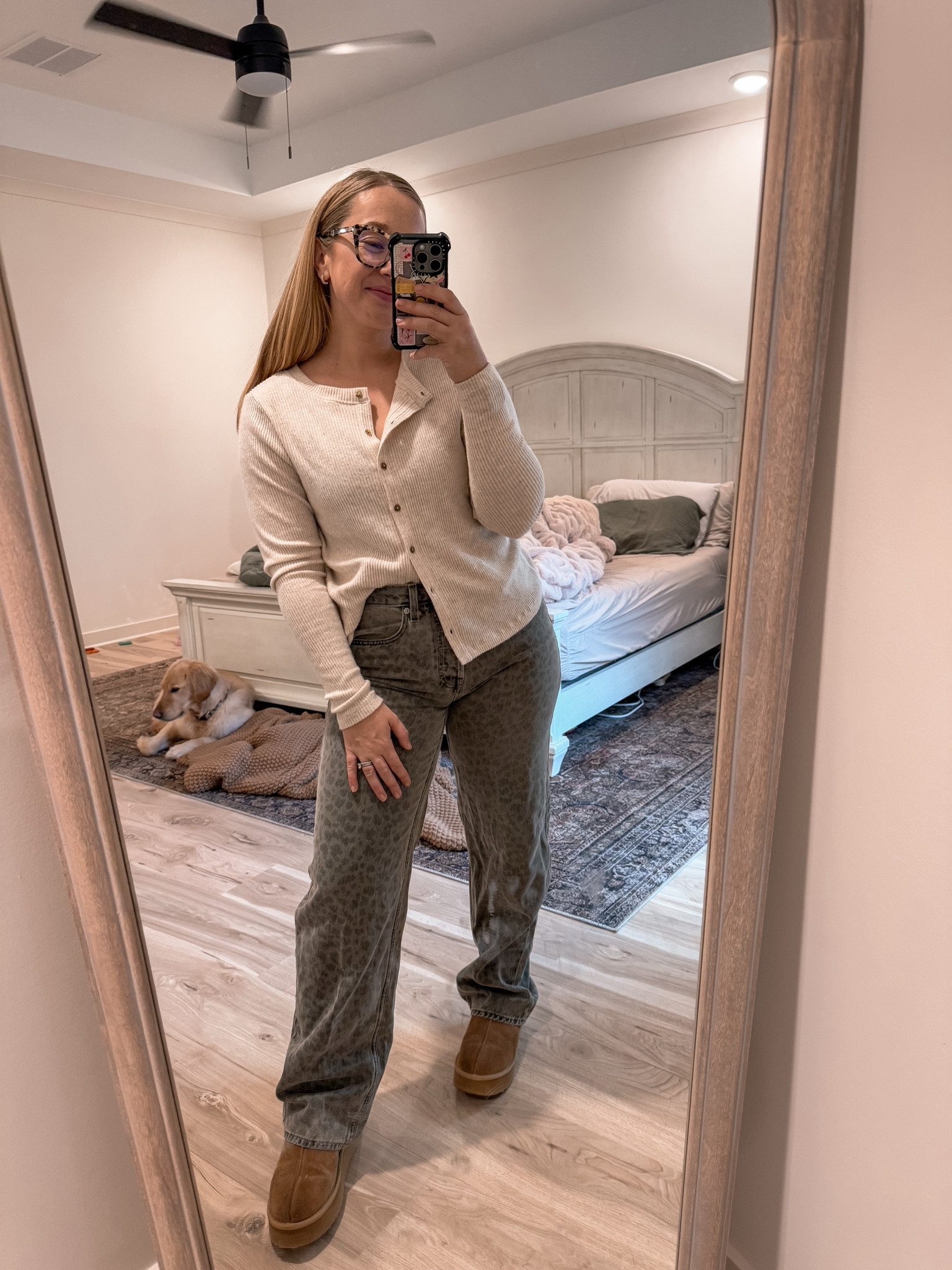 Winter outfit idea - spring outfit idea - cheetah print jeans - leopard print denim - target jeans 

#LTKMidsize #LTKSaleAlert #LTKSeasonal