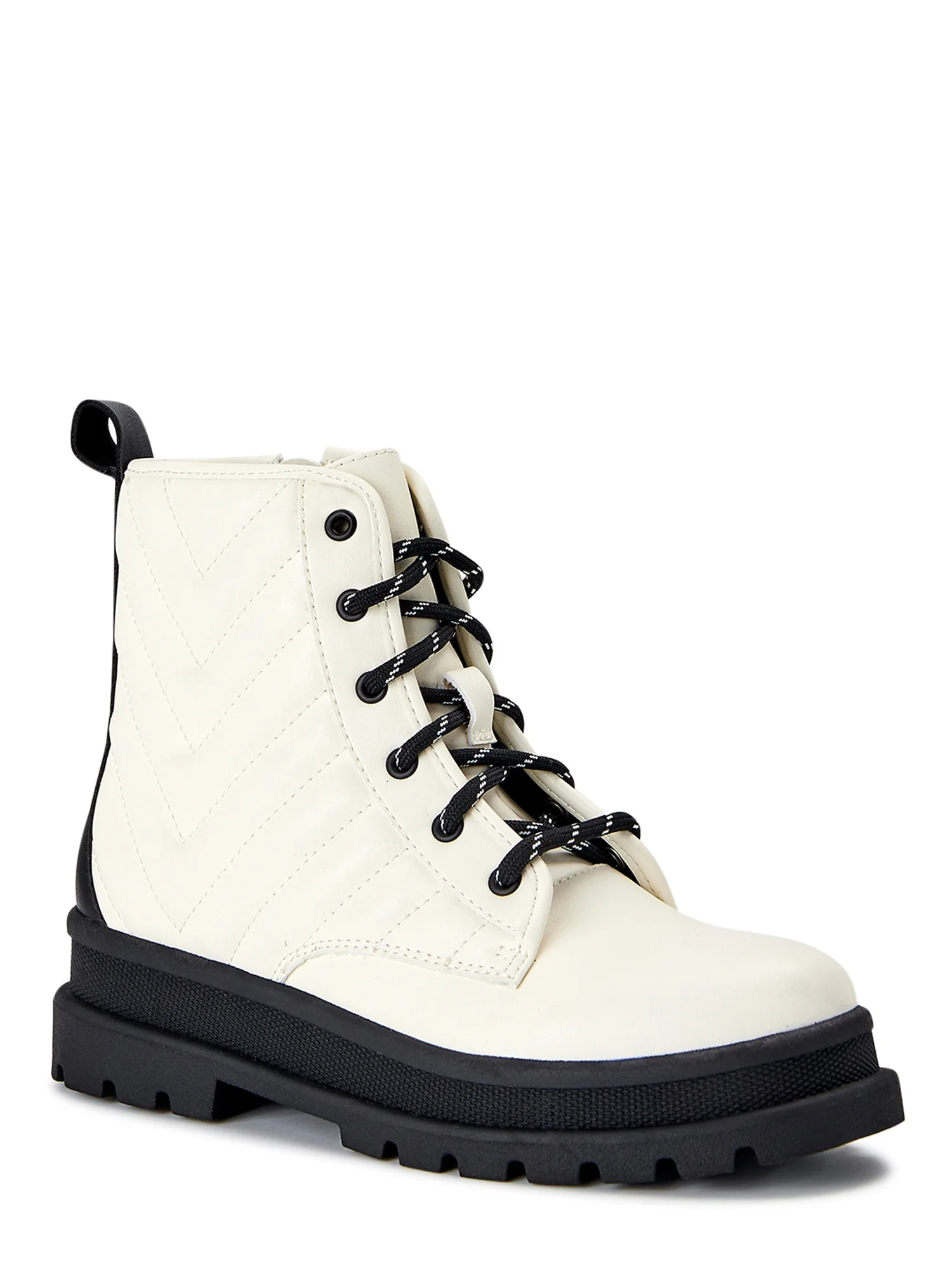 Wonder Nation Little Girl & Big Girl Quilted Combat Boot, Sizes 13-6 | Walmart (US)