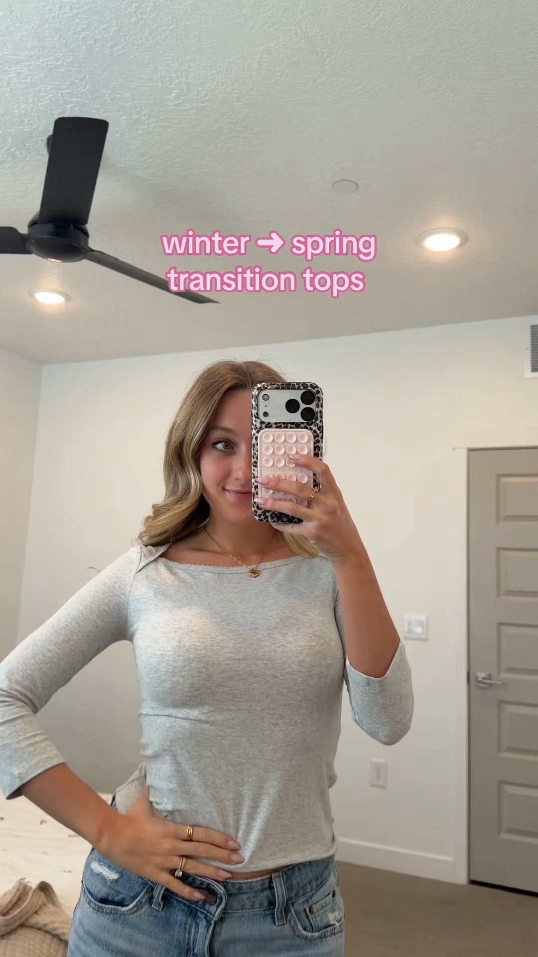 Winter/spring transition tops!! Wearing a size small, size down in the pink one!! Fits large. 

#LTKSeasonal #LTKootd