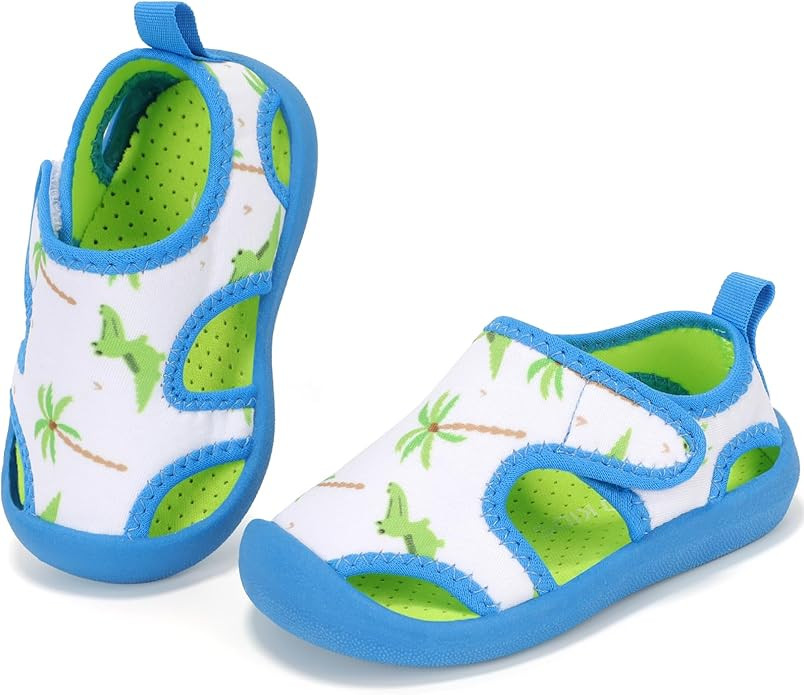 STQ KIDS Boys Girls Water Shoe Toddler Cute Quick-Dry Lightweight Non-Slip Beach Swim Pool Shoes ... | Amazon (US)