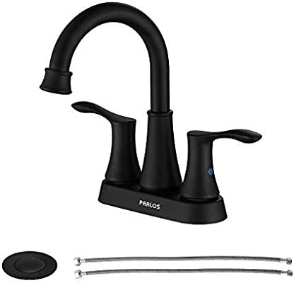 PARLOS 2-Handle Bathroom Sink Faucet High Arc Swivel Spout with Metal Drain Assembly and Faucet S... | Amazon (US)