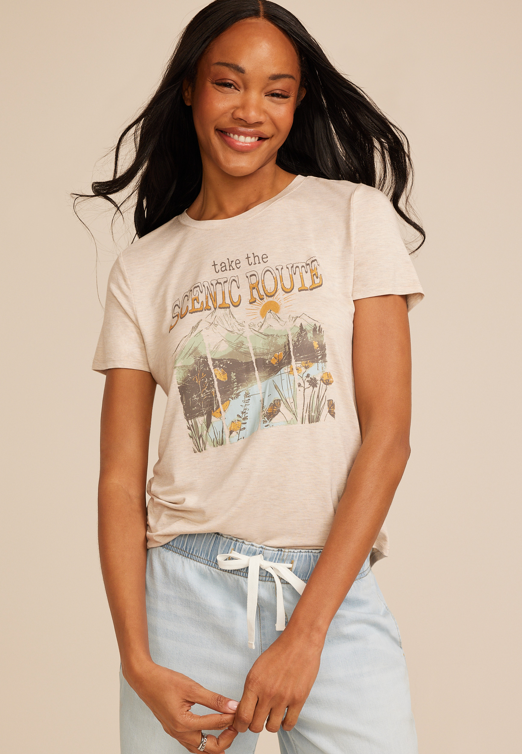 Take The Scenic Route Classic Fit Graphic Tee | maurices | Maurices