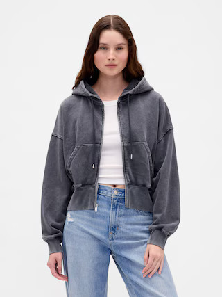 VintageSoft Full-Zip Wedge Hoodie | Gap (US)
