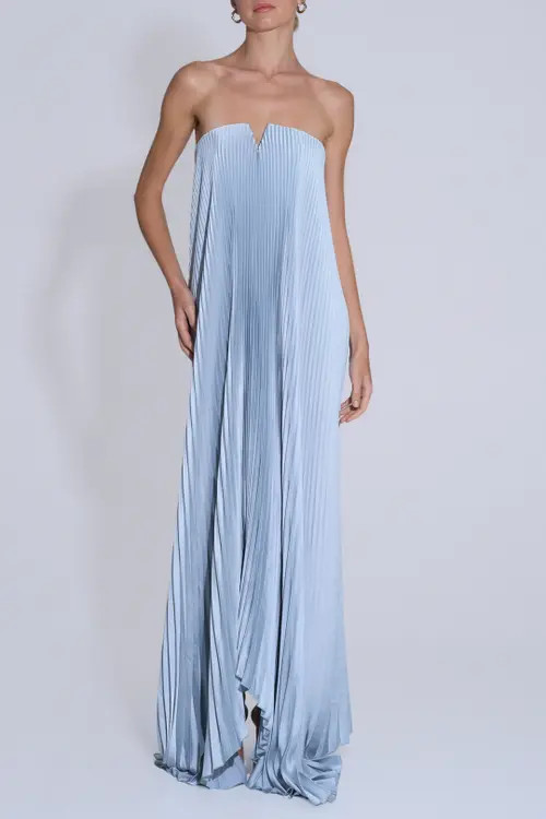 L'IDÉE WOMAN Black tie Gown in Oyster at Nordstrom, Size Medium | Nordstrom