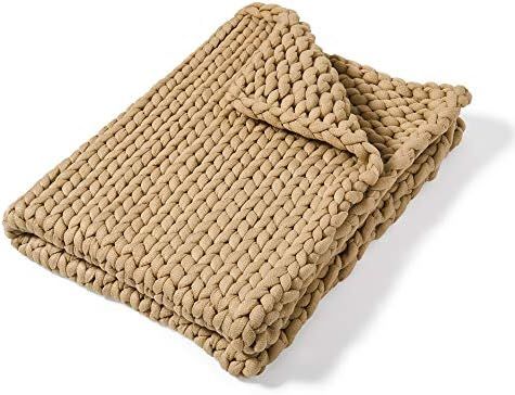Throw Blanket - Chunky Knit Taupe by Donna Sharp - Contemporary Decorative Throw Blanket with Ove... | Amazon (CA)