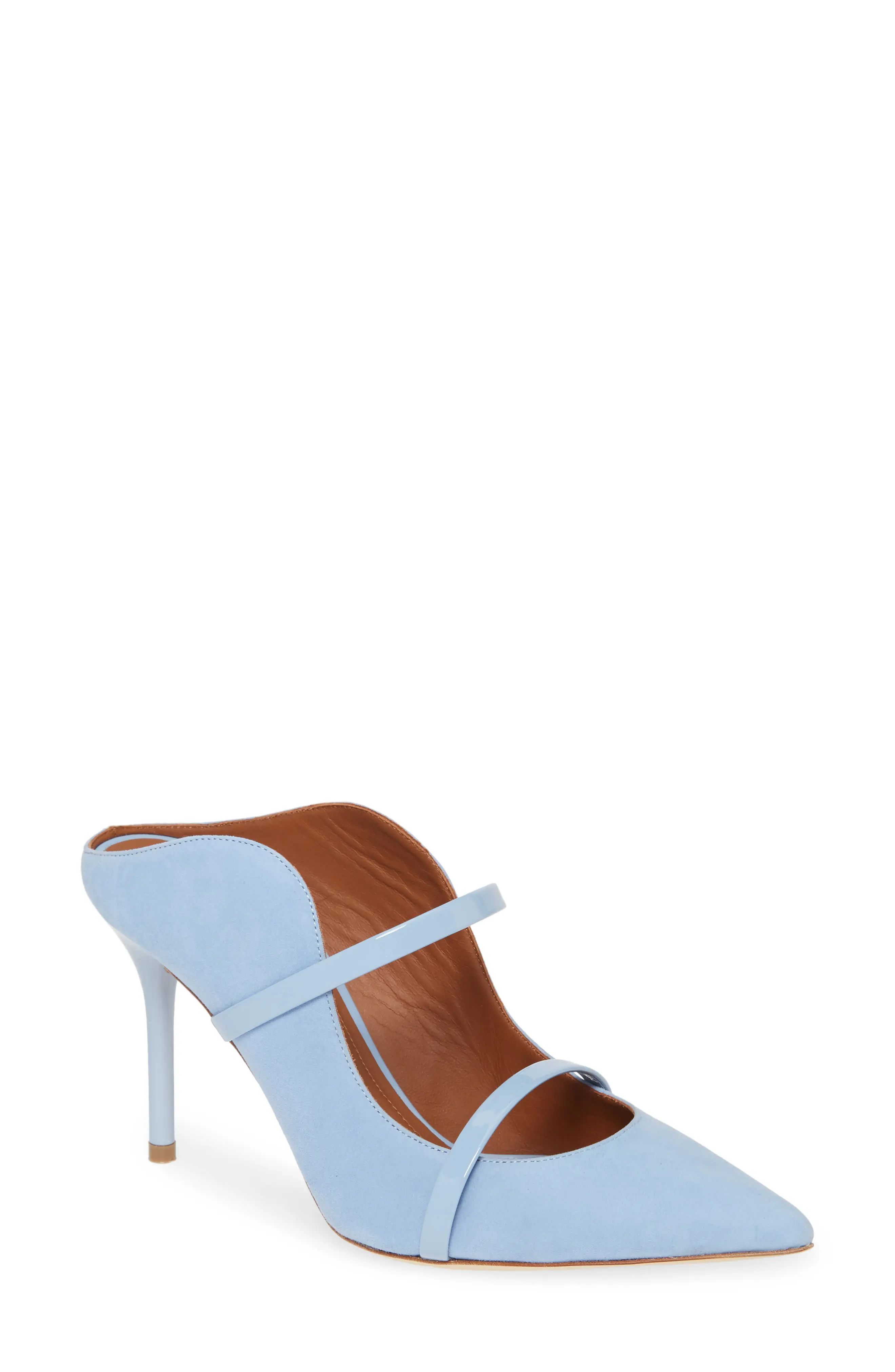 Women's Malone Souliers Maureen Double Band Mule, Size 9US / 39.5EU - Blue | Nordstrom