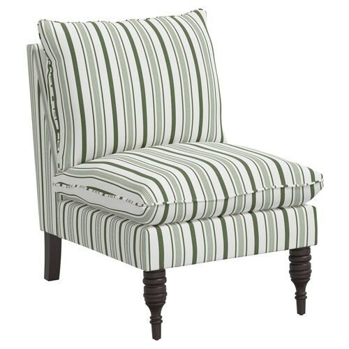 Daphne Slipper Chair, Luli Stripe | One Kings Lane